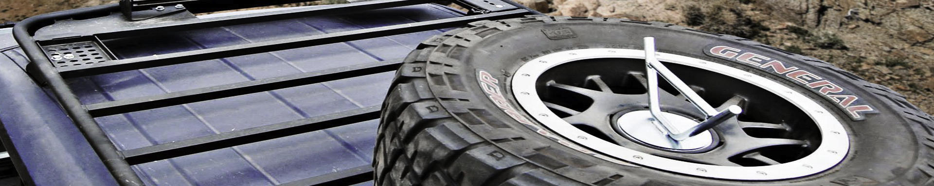 Roof Mounted Spare Tire Carriers | GarageAndFab.com | Munro Industries gf-100103080605