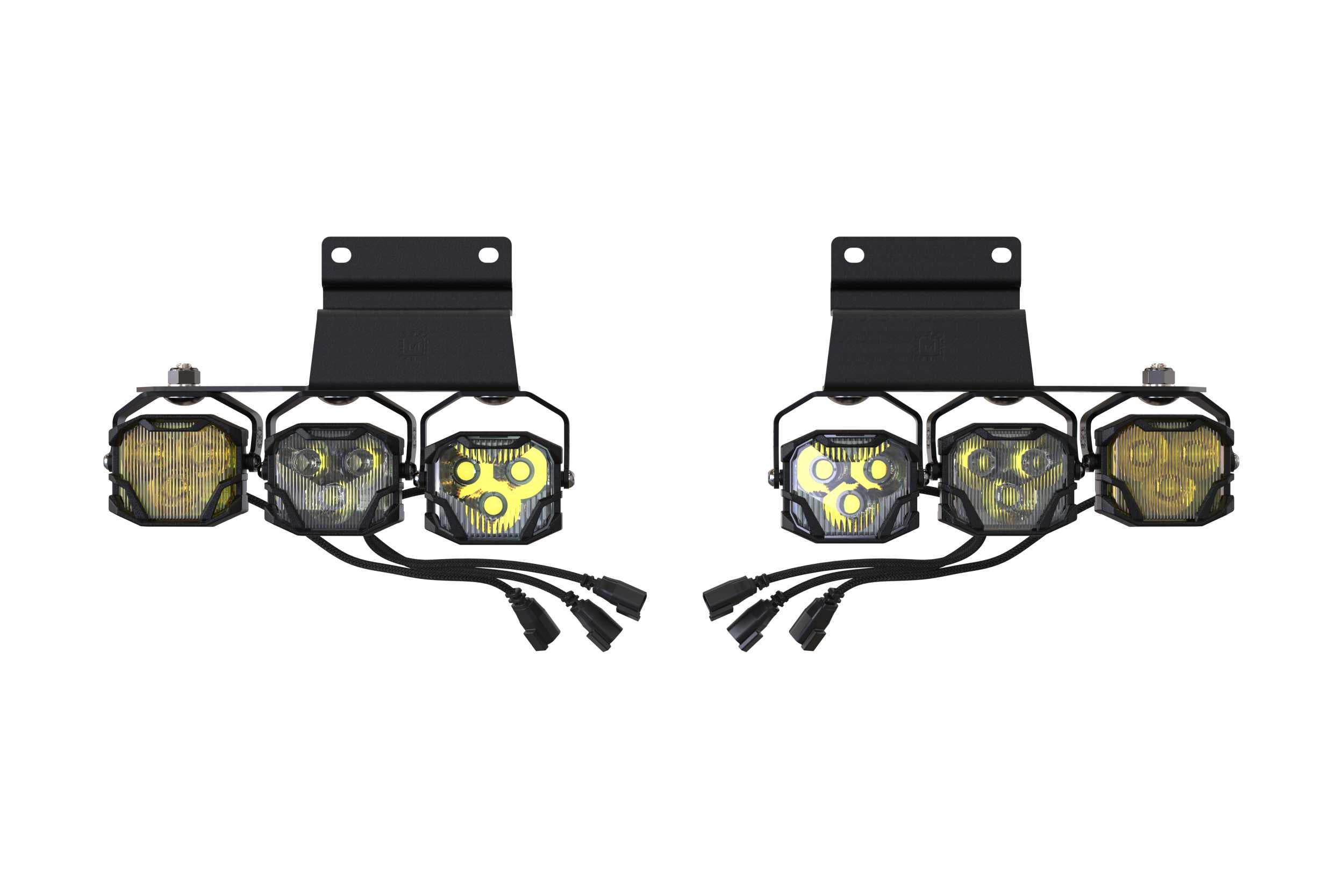 Morimoto 4Banger Triple Fog Kit: 10-14 Raptor (brackets and harness) 4B-FOG-RAP-1009 | GarageAndFab.com