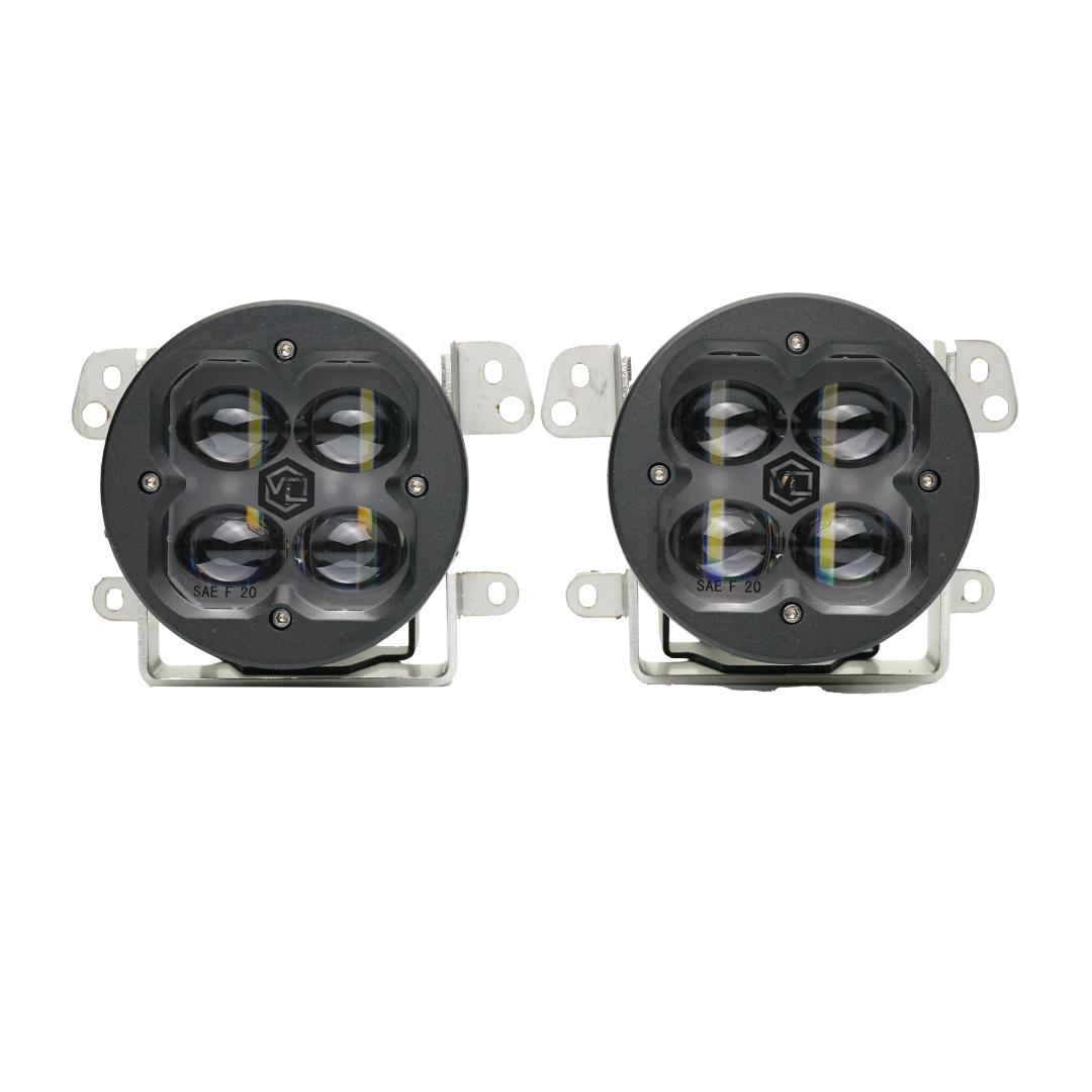 Vivid 11300 FNG SAE Fog Light Kit Jeep JK White 07-18 | GarageAndFab.com