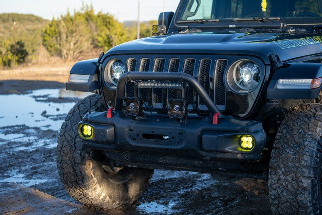 Vivid 11305 FNG SAE Fog Light Kit Jeep JL Amber Steel Bumper 2018+ | GarageAndFab.com