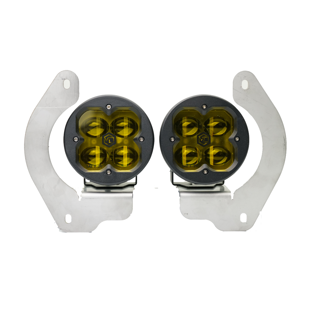 Vivid 11305 FNG SAE Fog Light Kit Jeep JL Amber Steel Bumper 2018+ | GarageAndFab.com