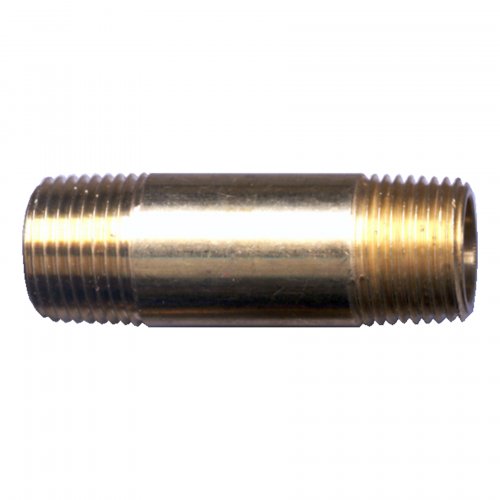 Fairview Brass Pipe Nipple;1/4 MPTx3-1/2in Item #: FVF-113-B3-1/2 | GarageAndFab.com