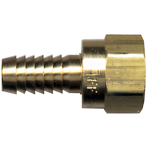Fairview Brass 45 SAE Hose Barb;1/4x3/8 F.SAE Item #: FVF-128-46 | GarageAndFab.com