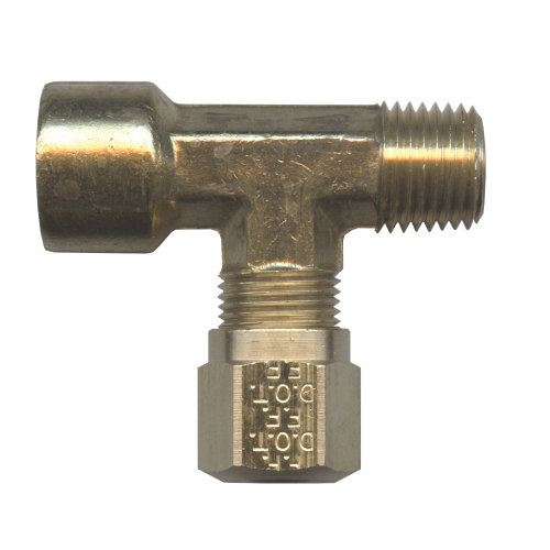 Fairview AirBrake Tee;3/8 FPTx1/4 MPTx3/8 FPT Item #: FVF-1476-6B | GarageAndFab.com