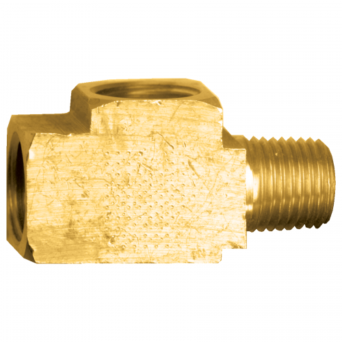 Fairview Brass Inv. Flare Tee;1/4 x1/8 MPTx1/4 Item #: FVF-151-4A | GarageAndFab.com