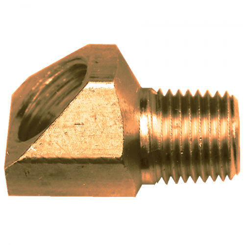 Fairview Brass Inv. Flare 45 Elbow;3/16 x1/8 MPT Item #: FVF-154-3A | GarageAndFab.com