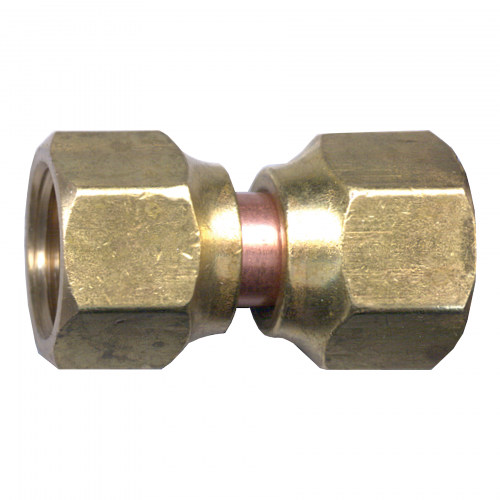 Fairview Brass Forged Nut Coupling;3/8x1/4F.SAESW Item #: FVF-34R-64 | GarageAndFab.com