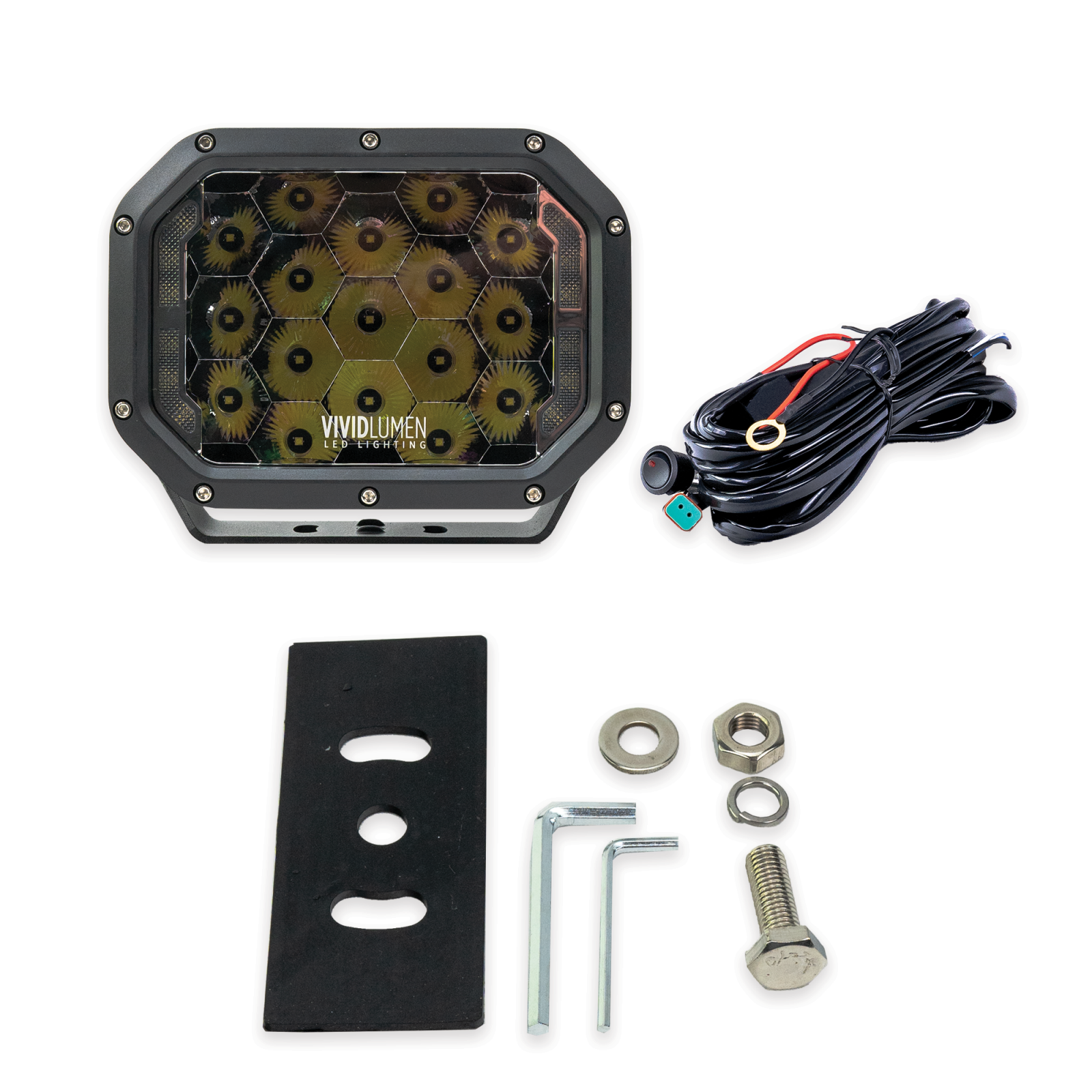 Vivid 5X7D01 Dynamic Street Legal 5 Inch X 7 Inch Rectangle Led Driving Light Pair Ece | GarageAndFab.com