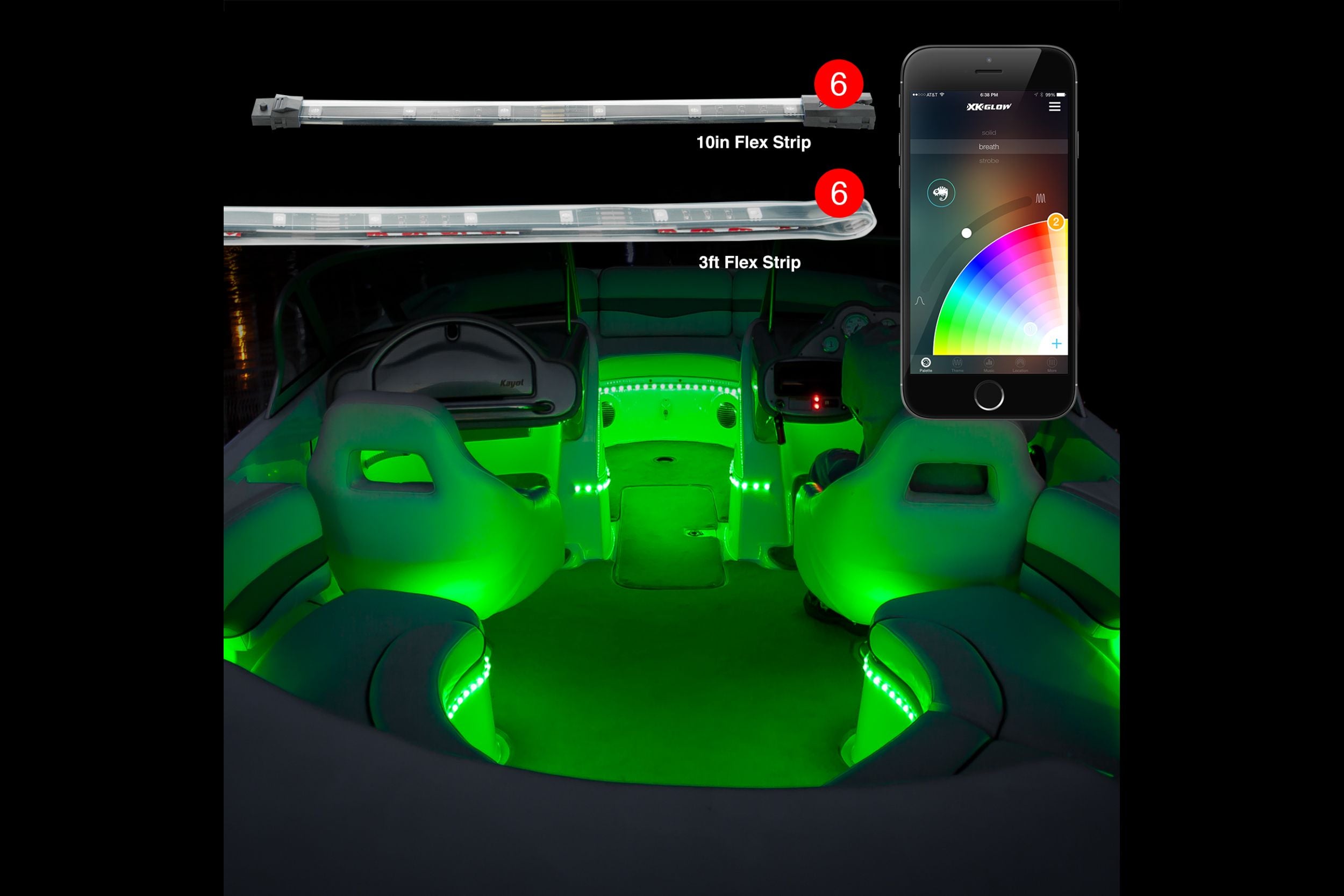 XK Glow XK-BOAT-ADV-DM | GarageAndFab.com