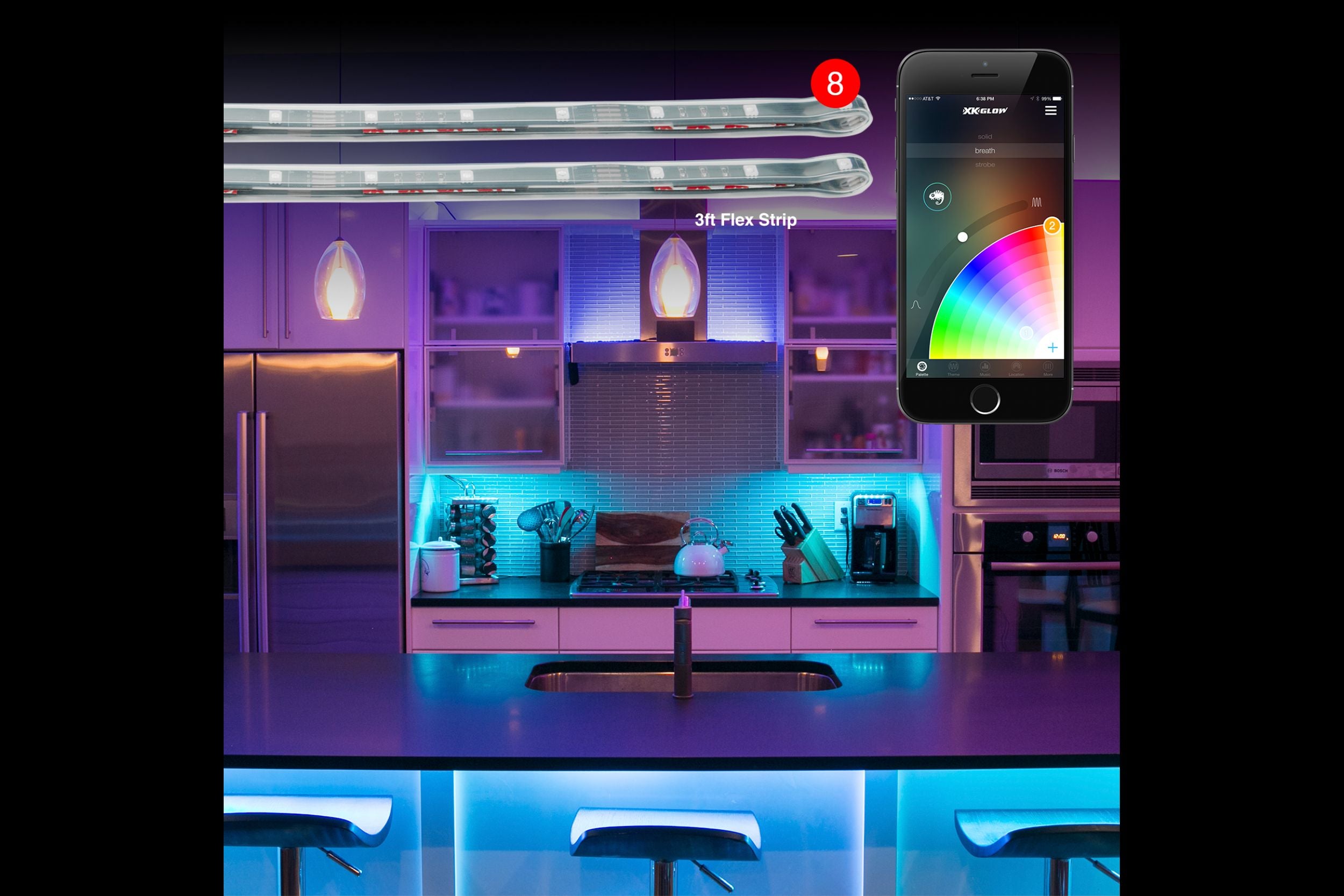 XK Glow XK-HOME-T-STA | GarageAndFab.com