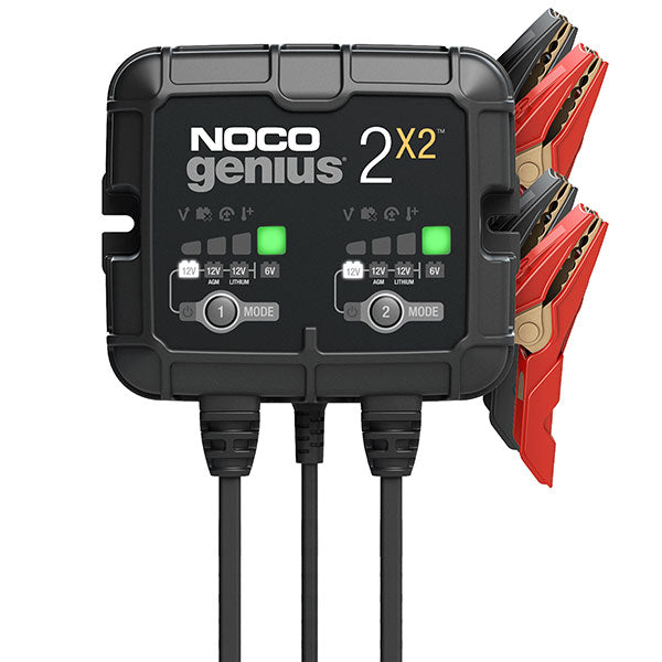 NOCO 2-BANK BATTERY CHARGER (GENIUS2X2) | GarageAndFab.com