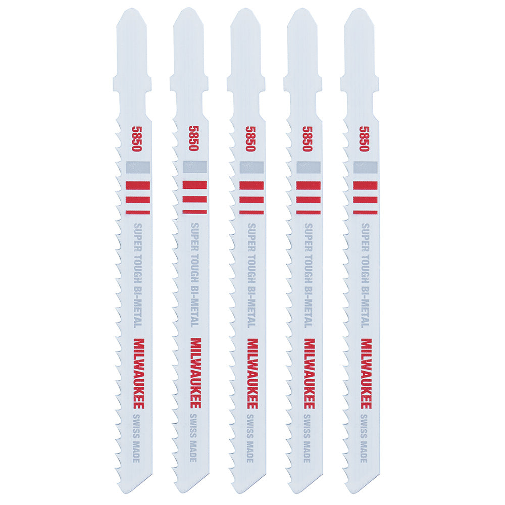 Milwaukee Electric Jig Saw Blade, 4" X 8 Tpi, Metal Cutting, Bi-Metal, T-Shank, Pack Of 5 - MLW-48-42-5850 | MFVCanada.com