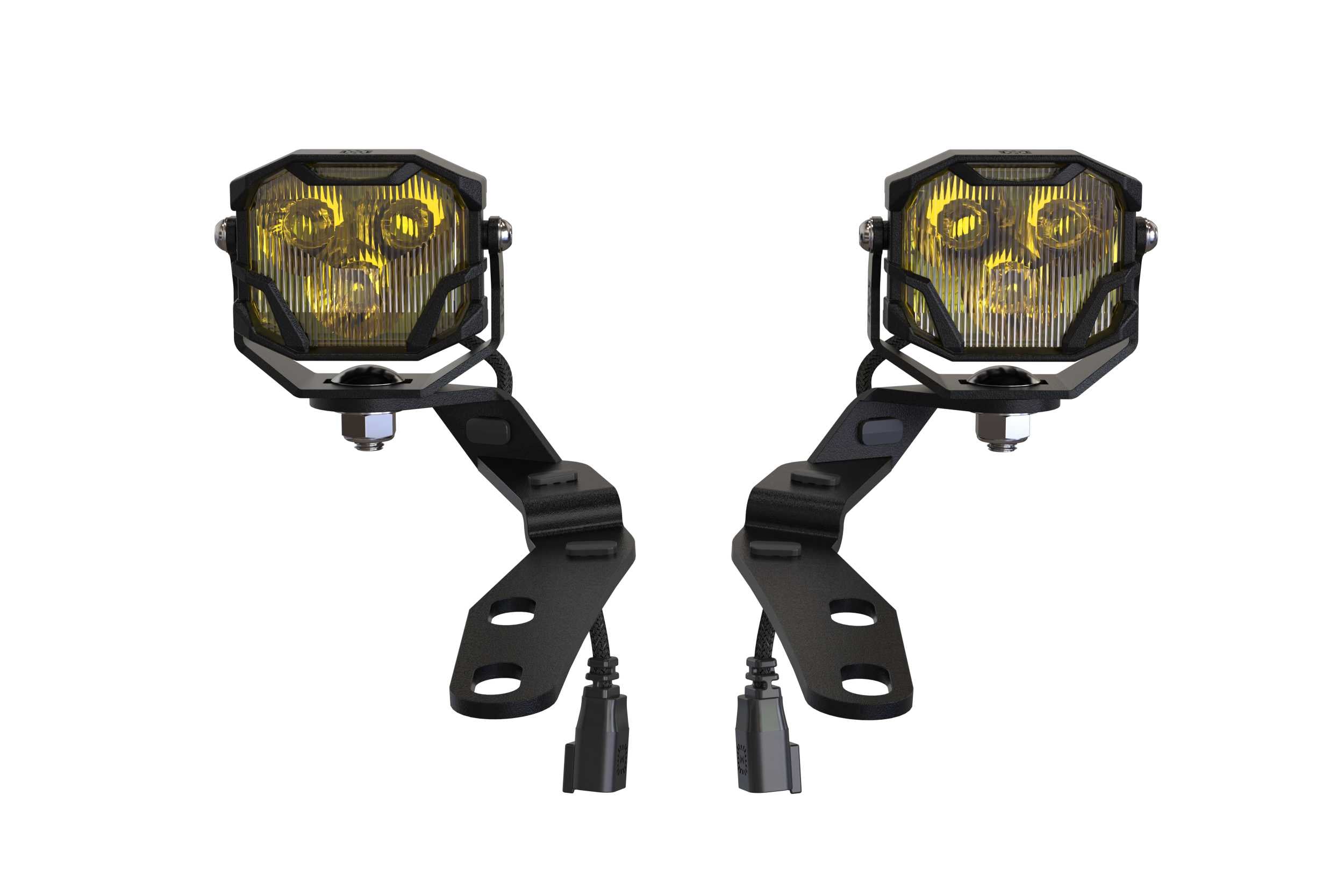 Morimoto 4Banger Ditch Light Kit: 16-23 Tacoma (HXB Yellow Spot Beam) 4B-PLR-KIT-1055 | GarageAndFab.com