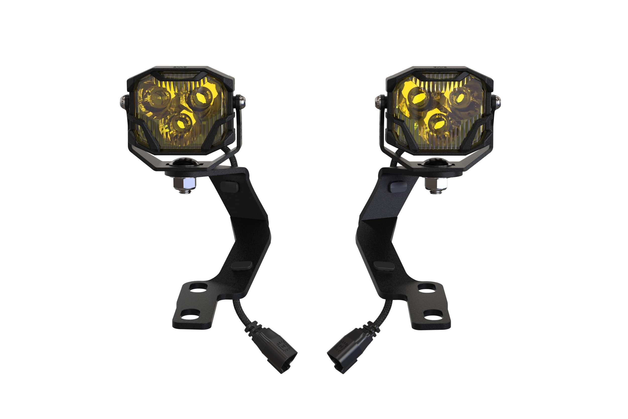 Morimoto 4Banger Ditch Light Kit: 05-15 Tacoma (NCS Yellow Spot Beam) 4B-PLR-KIT-1061 | GarageAndFab.com
