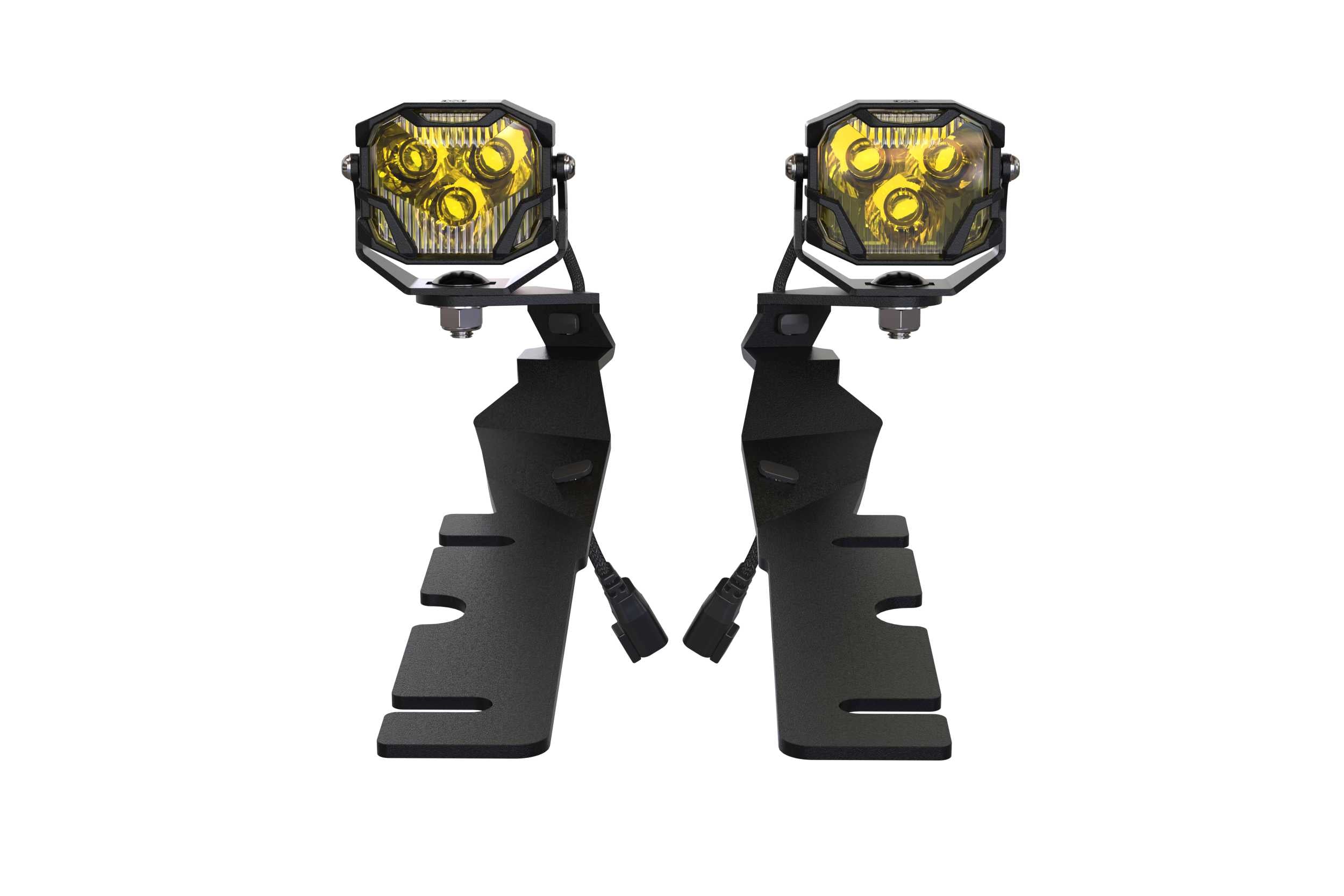 Morimoto 4Banger Ditch Light Kit: 09-18 Ram (NCS Yellow Spot Beam) 4B-PLR-KIT-1109 | GarageAndFab.com