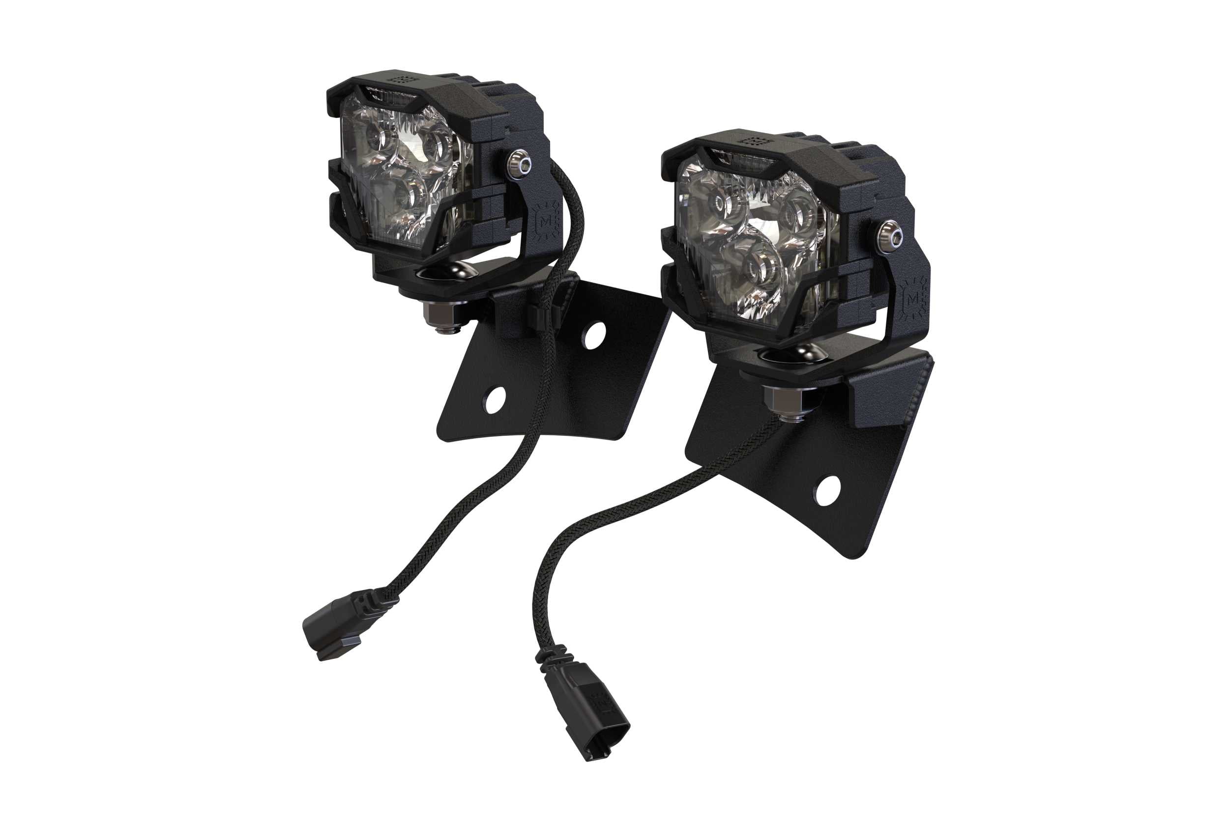 Morimoto 4Banger Ditch Light Kit: Wrangler JK (NCS Yellow SAE Wide Beam) 4B-PLR-KIT-1137 | GarageAndFab.com