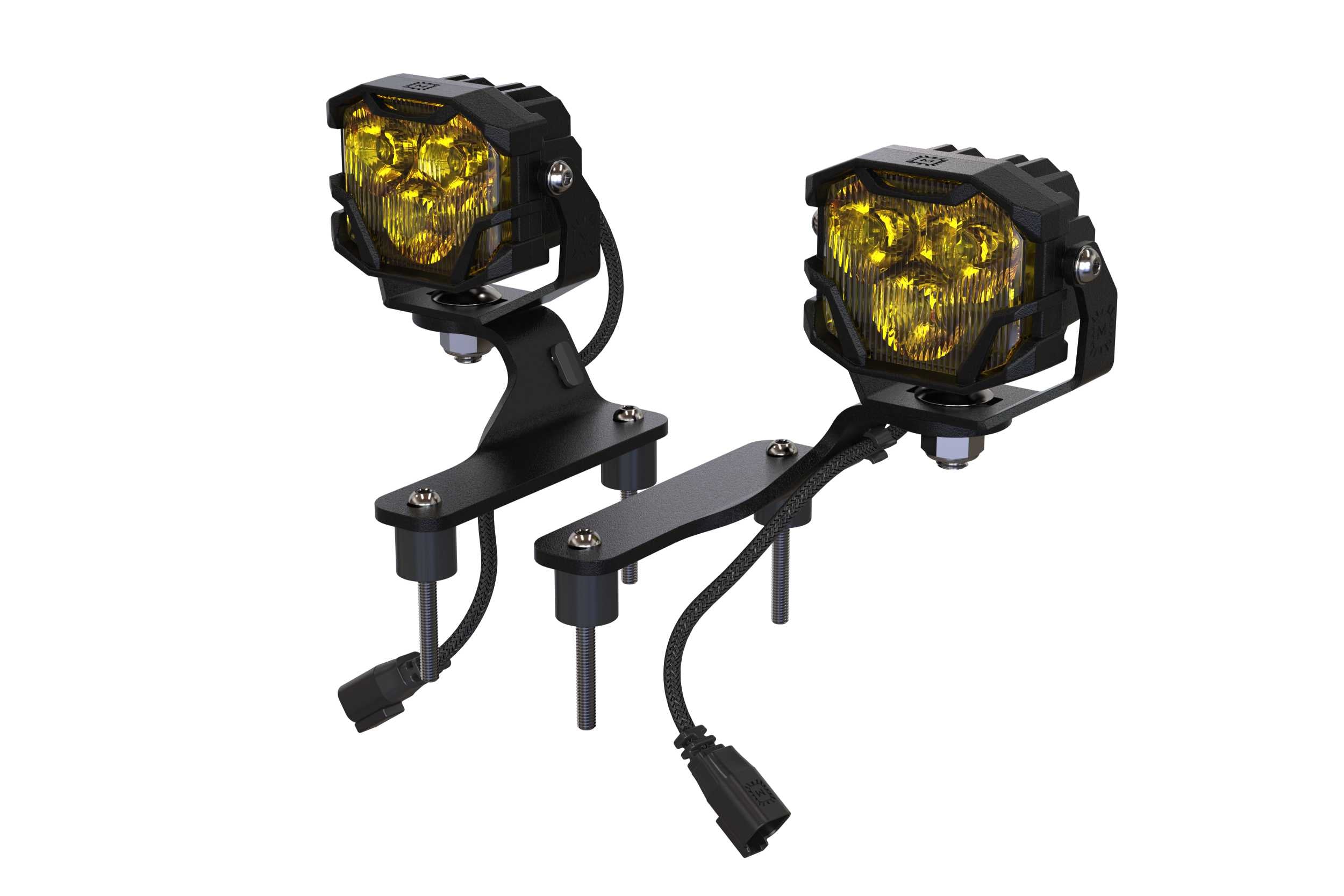 Morimoto 4Banger Ditch Light Kit: Wrangler JL (HXB White SAE Wide Beam) 4B-PLR-KIT-1154 | GarageAndFab.com