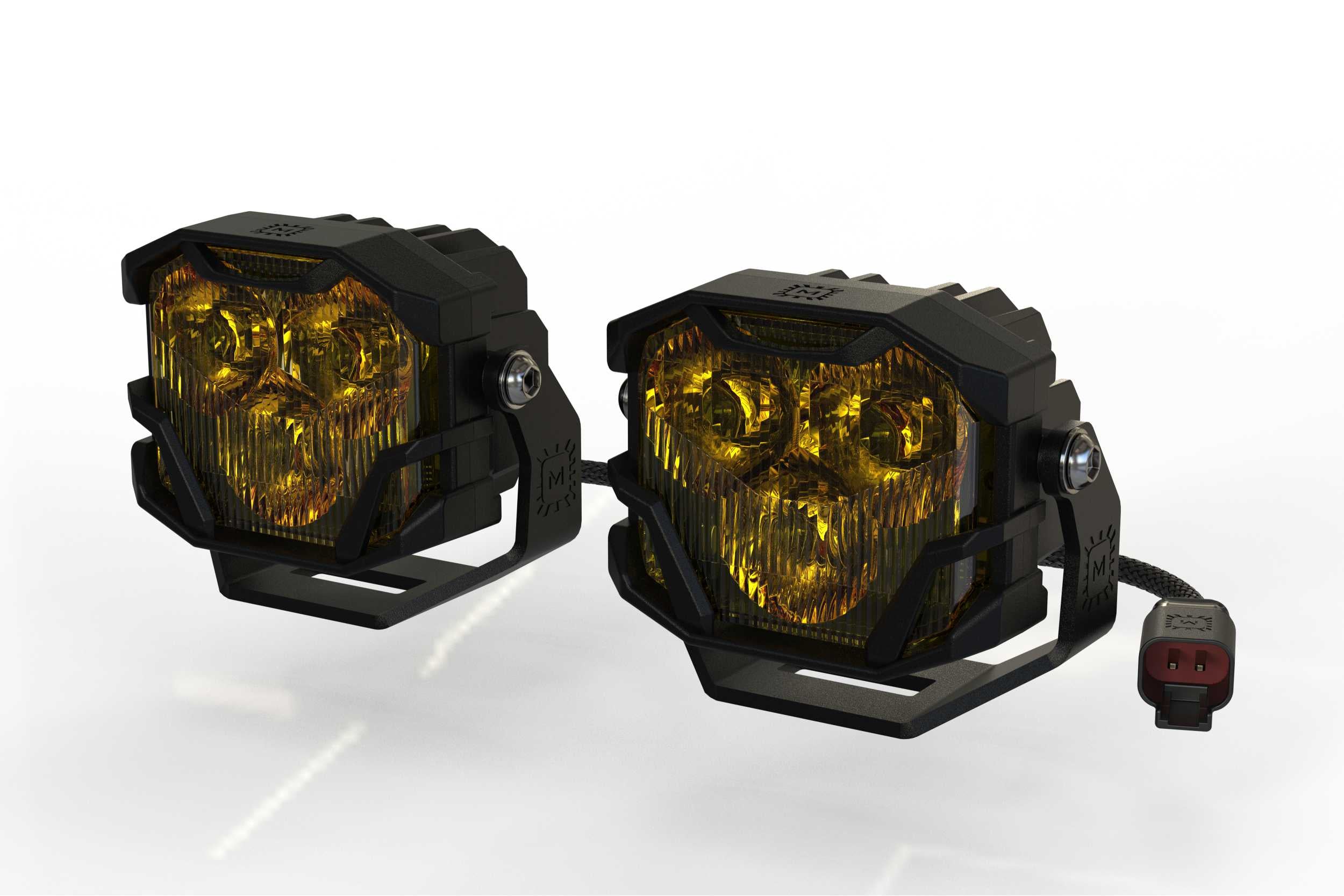 Morimoto 4Banger Surface-Mount Kit: (NCS Yellow Combo Beam) 4B-SURF-1003 | GarageAndFab.com