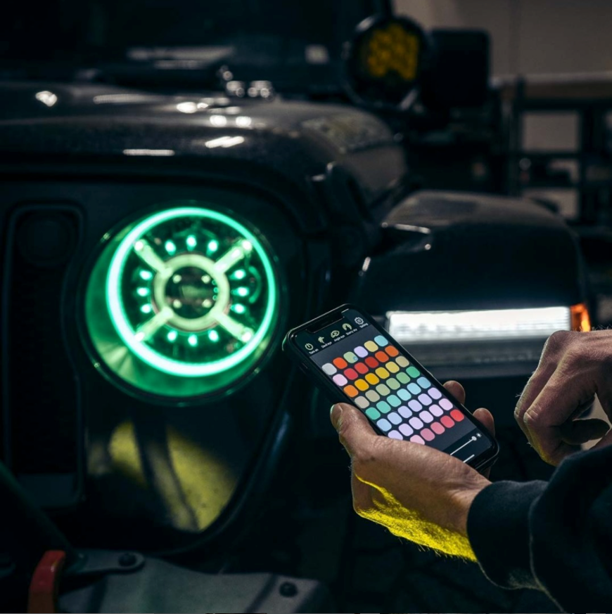 Vivid 9JL-RGB 9 Inch Led Jeep JL RGB Led Headlight Assemblies | GarageAndFab.com