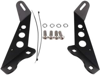 Vivid BR2 Light Bar Brackets Jeep JK 07-18 10 Inch Light Bar Hood Mount | GarageAndFab.com