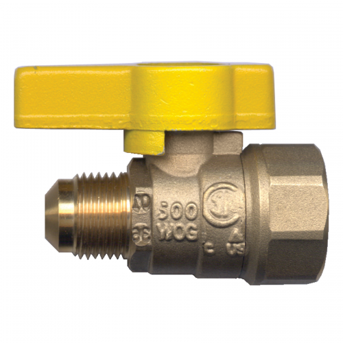 Fairview CSA Gas Shut-off;1/2M.Flarex1/2FPT Item #: FVF-BV5046-8D | GarageAndFab.com