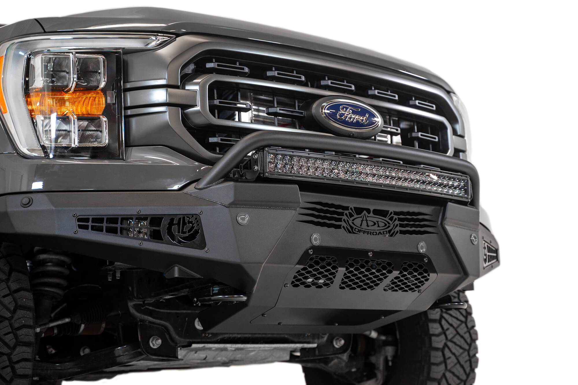ADD Offroad 2021 Ford F-150 Honeybadger Front Bumper F190111040103 | GarageAndFab.com
