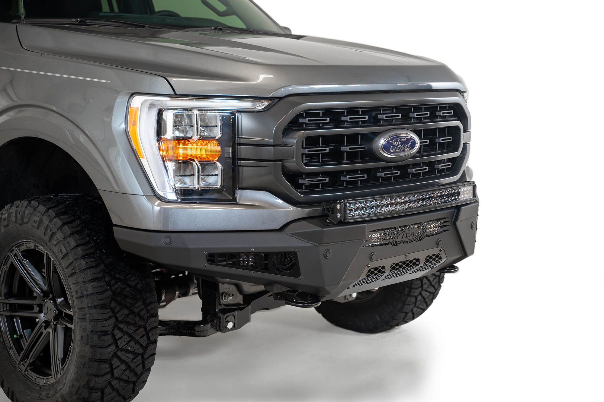 ADD Offroad 2021-2022 Ford F-150 Honeybadger Front Bumper W/ Top Hoop F197431040103 | GarageAndFab.com
