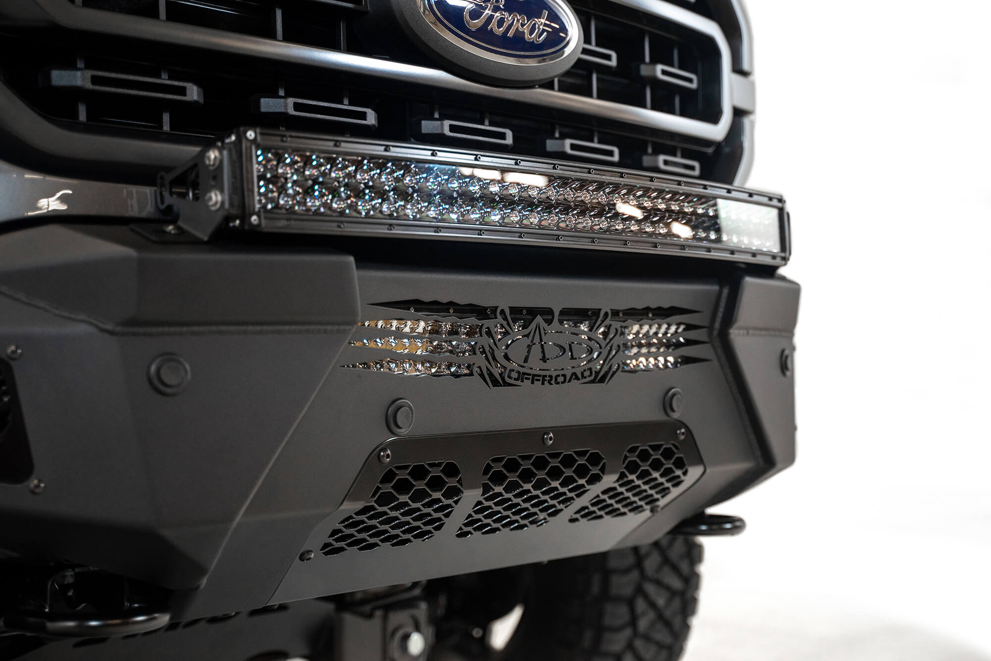 ADD Offroad 2021-2022 Ford F-150 Honeybadger Front Bumper W/ Top Hoop F197431040103 | GarageAndFab.com