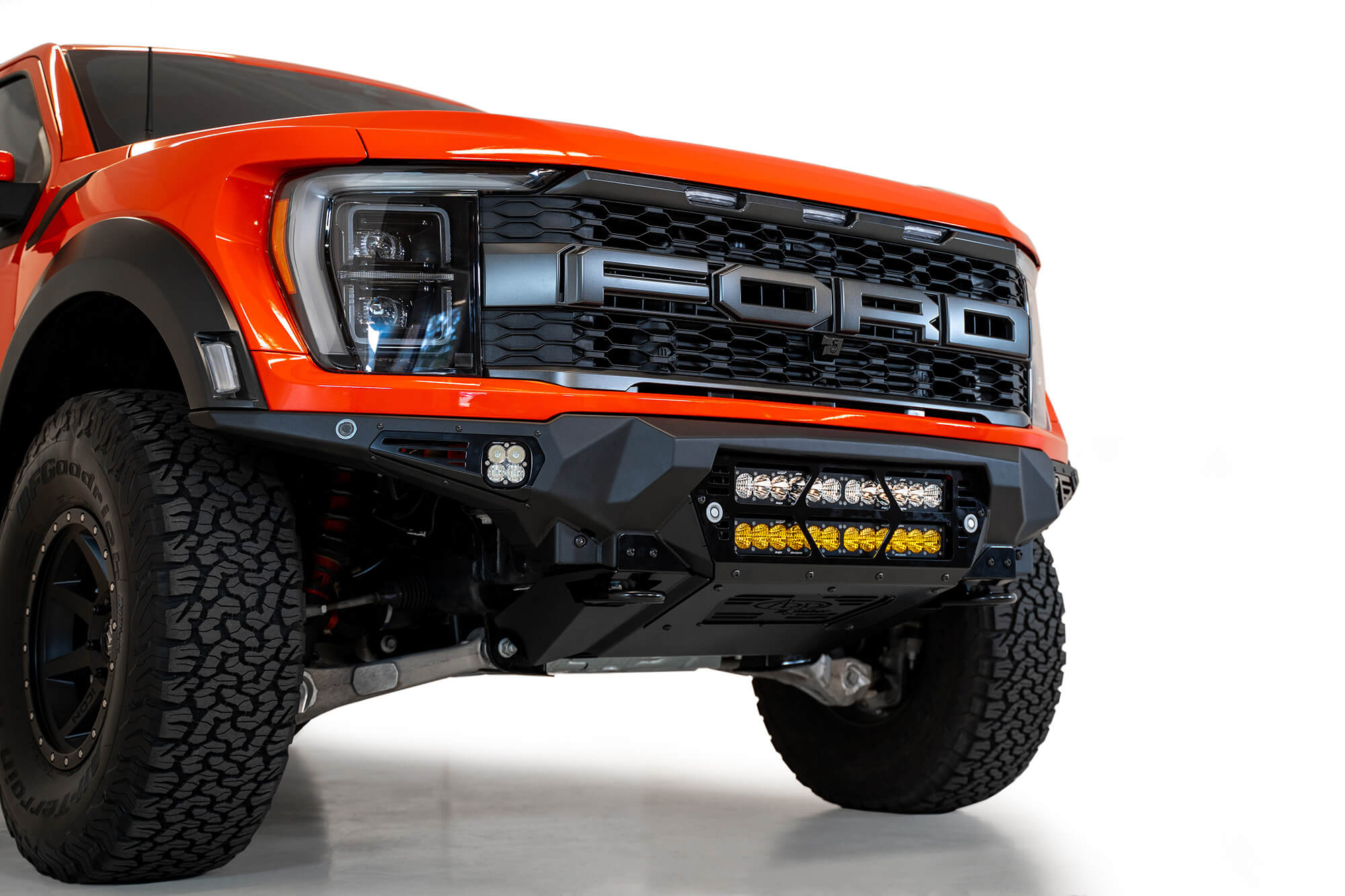 ADD Offroad 2021-2022 Ford Raptor Bomber Front Bumper (20-Inch Lights) F210012140103 | GarageAndFab.com