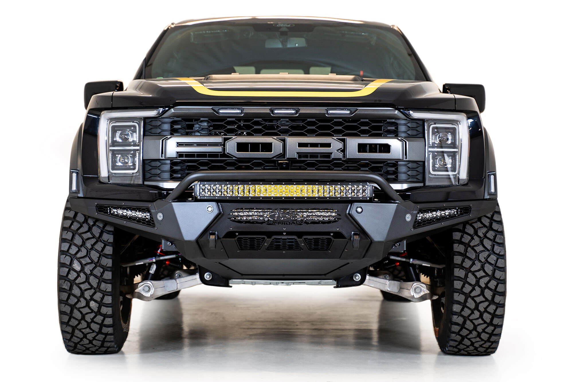 ADD Offroad 2021-2022 Ford Raptor Honeybadger Front Bumper W/ Top Hoop F210221180103 | GarageAndFab.com