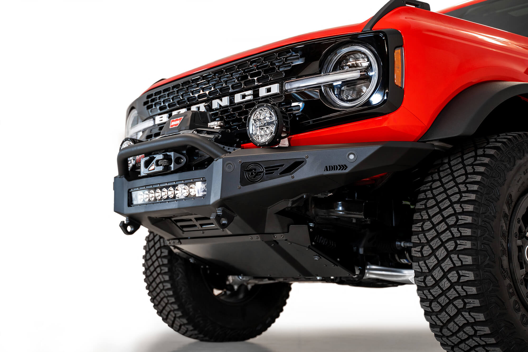 ADD Offroad 2021-2022 Ford Bronco Rock Fighter Front Bumper F230181060103 | GarageAndFab.com