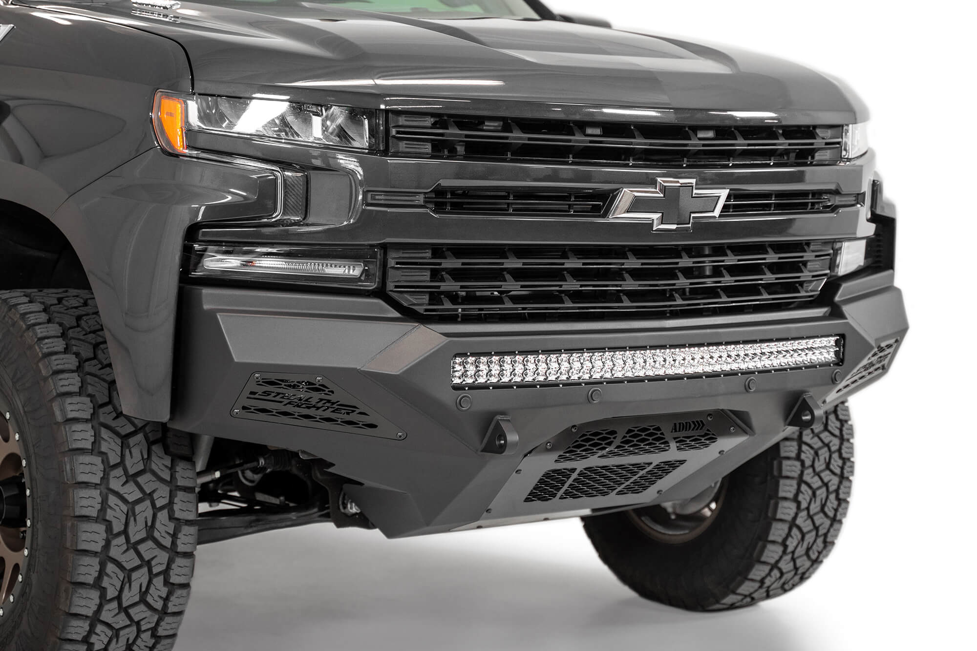 ADD Offroad 2019-2021 Chevy Silverado 1500 Stealth Fighter Front Bumper F441763030103 | GarageAndFab.com