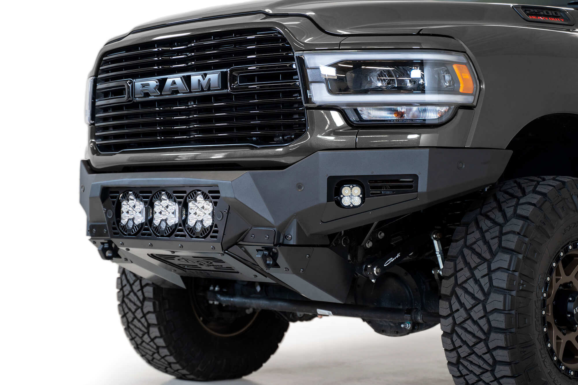 ADD Offroad 2019-2022 Ram 2500/3500 Bomber Front Bumper (Baja Designs) F560014100103 | GarageAndFab.com