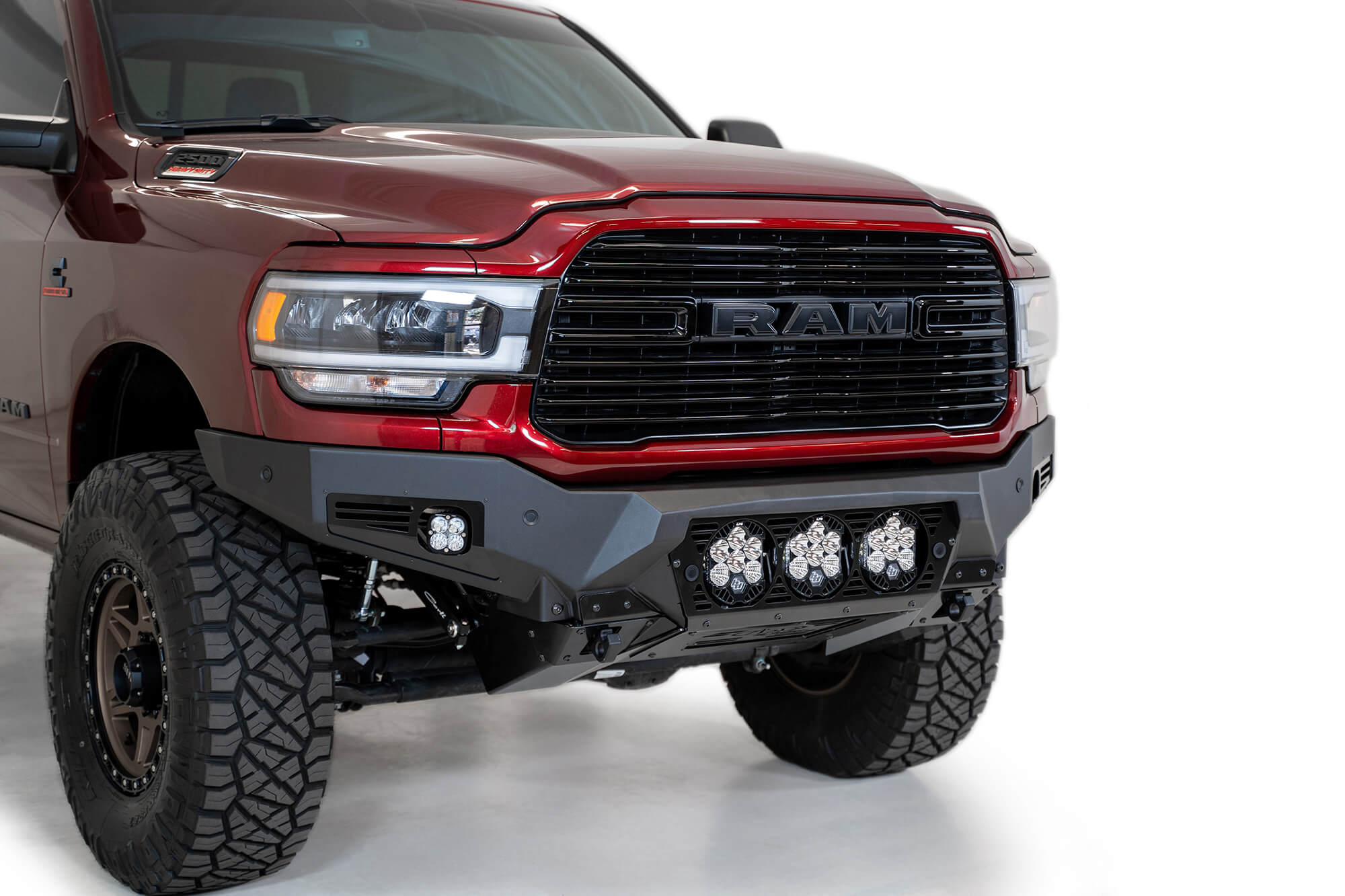 ADD Offroad 2019-2022 Ram 2500/3500 Bomber Front Bumper (Baja Designs) F560014100103 | GarageAndFab.com