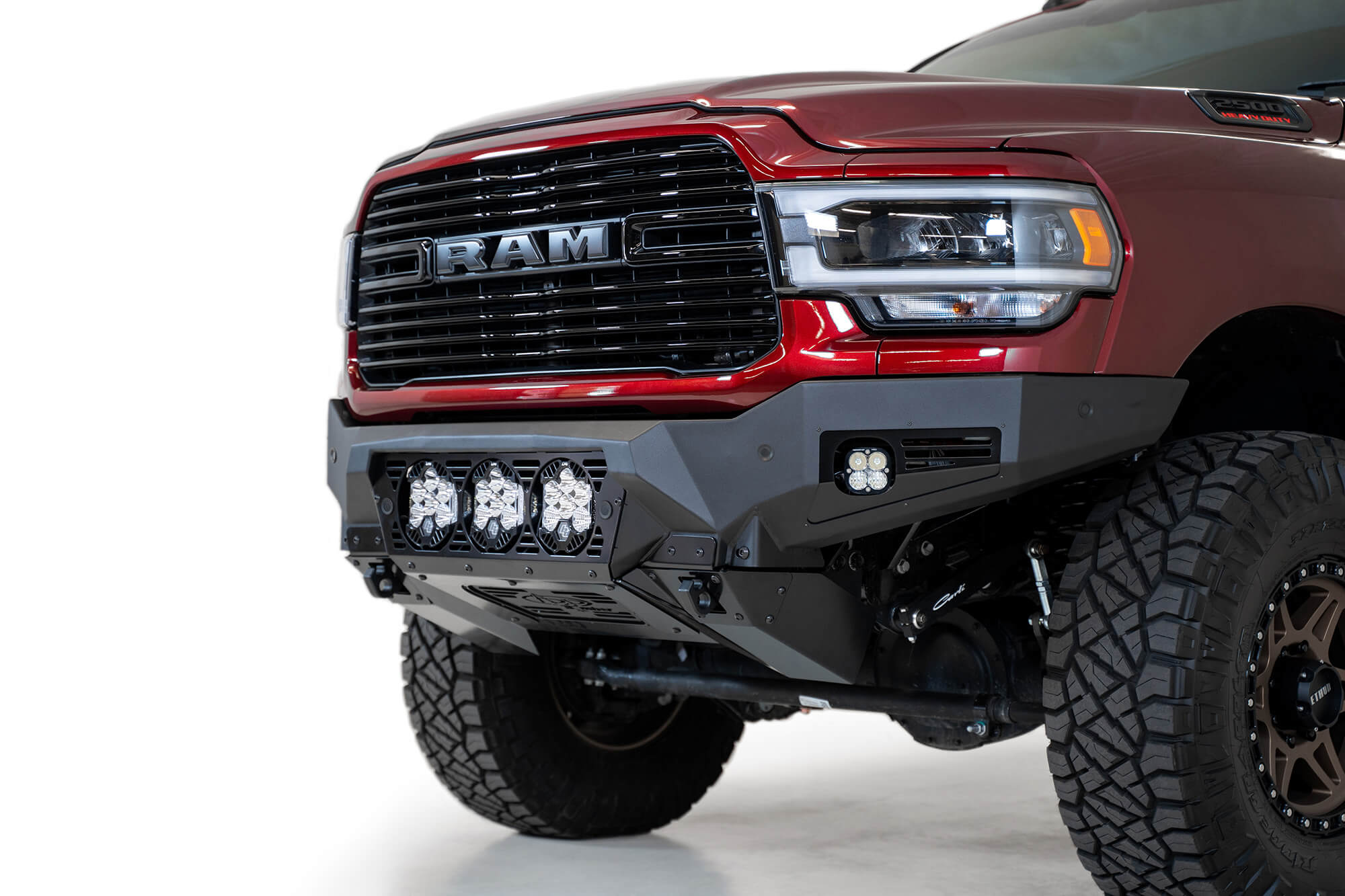 ADD Offroad 2019-2022 Ram 2500/3500 Bomber Front Bumper (Baja Designs) F560014100103 | GarageAndFab.com