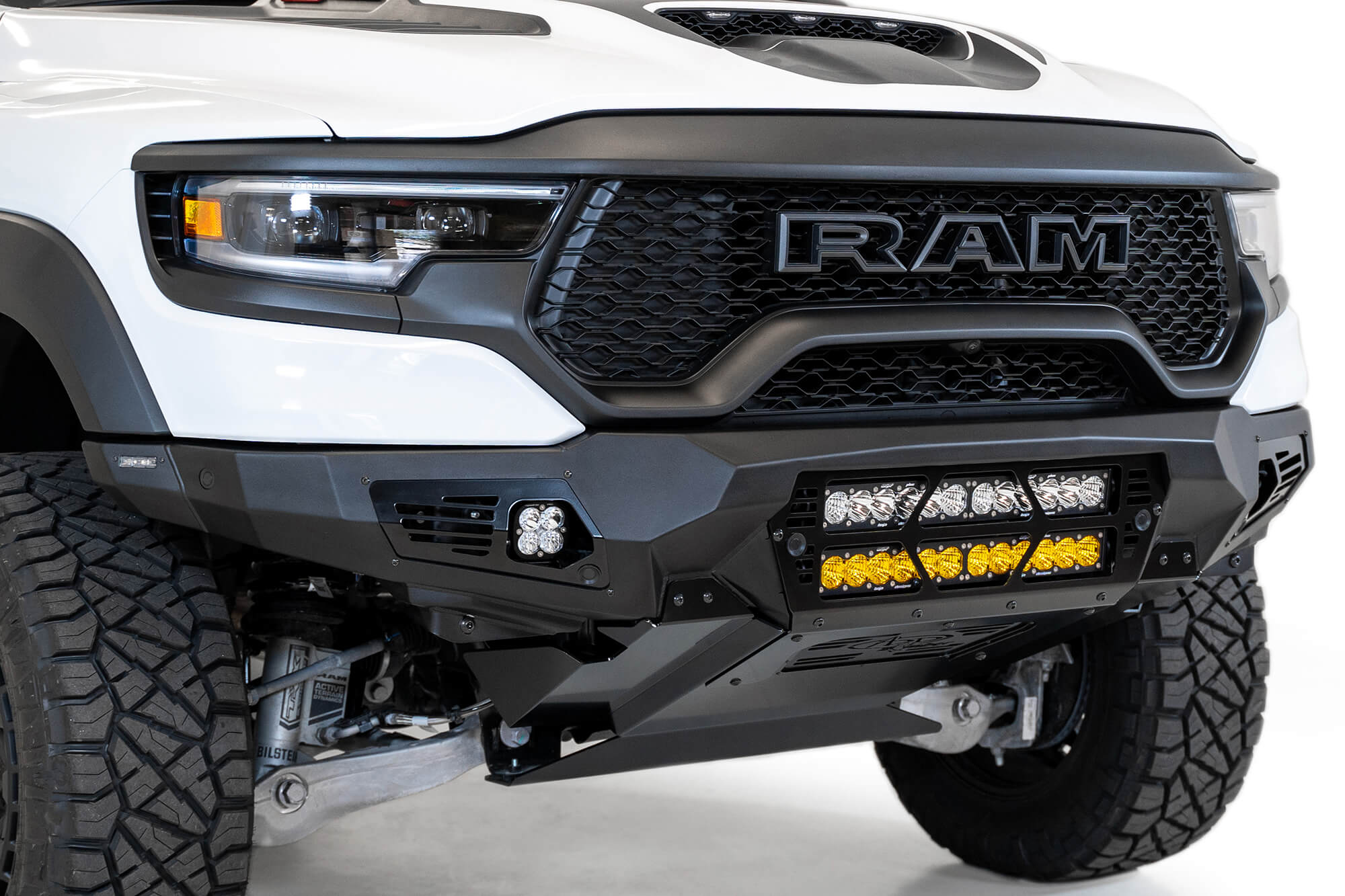 ADD Offroad 2021-2022 Ram 1500 Trx Bomber Front Bumper (20 Inch Lights) F620012140103 | GarageAndFab.com
