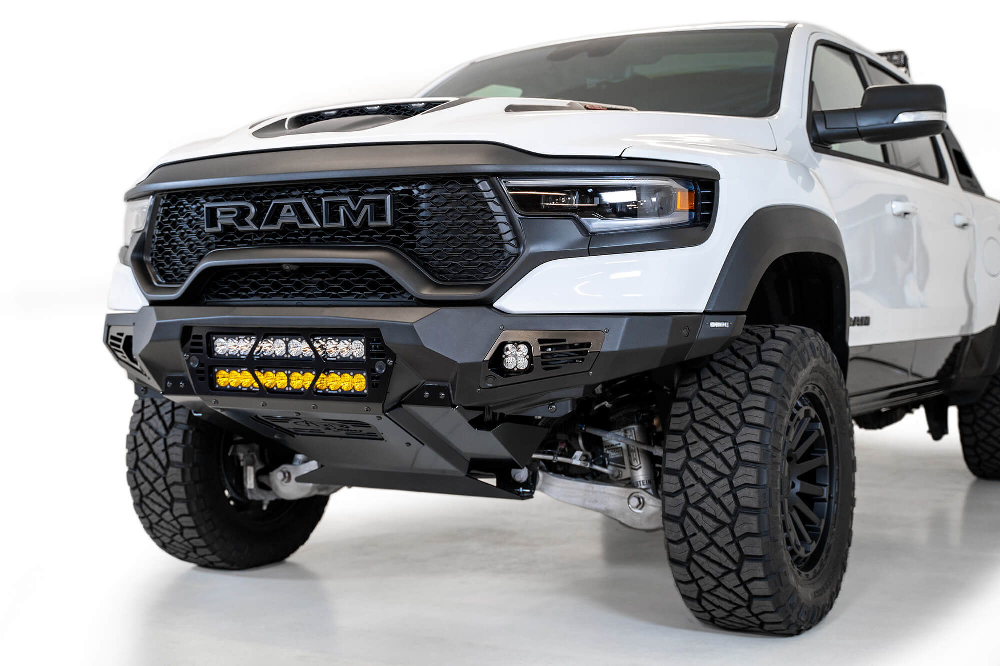 ADD Offroad 2021-2022 Ram 1500 Trx Bomber Front Bumper (20 Inch Lights) F620012140103 | GarageAndFab.com