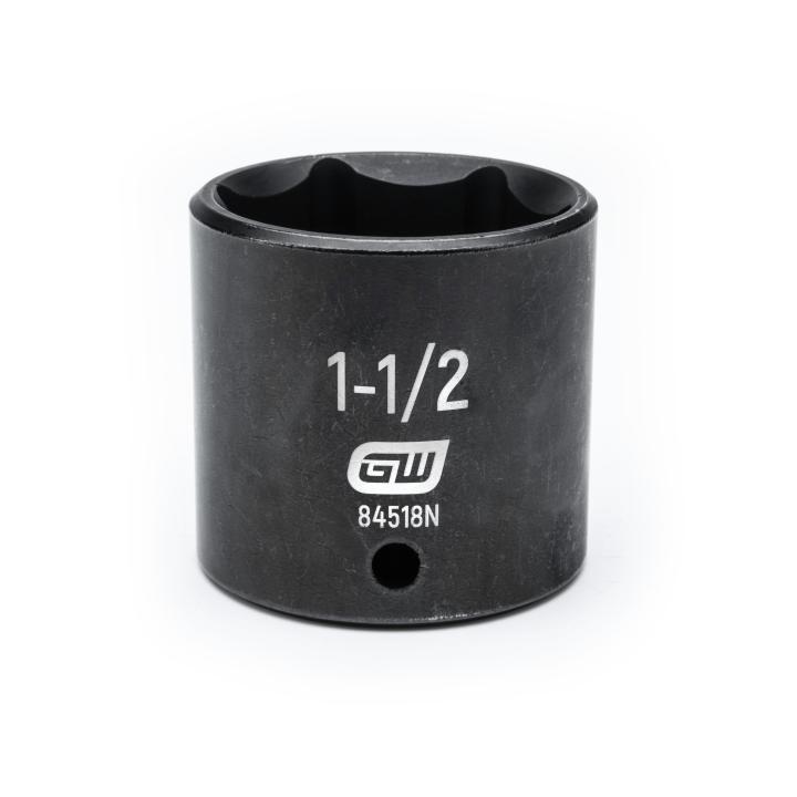 GearWrench 1/2"Drive 1-1/2" Standard Impact Socket - GWR-84518N | GarageAndFab.com