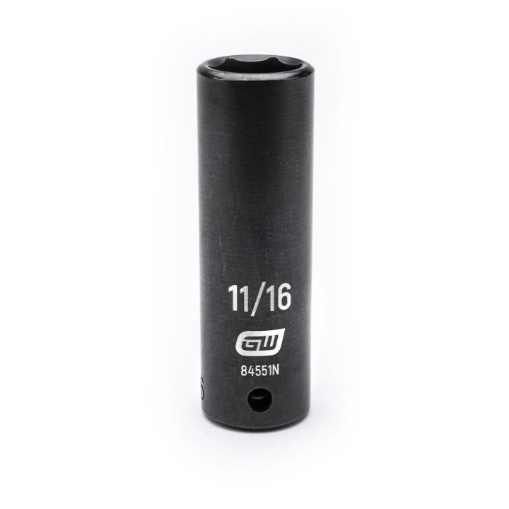 GearWrench 1/2"Drive 11/16" Deep Impact Socket - GWR-84551N | GarageAndFab.com