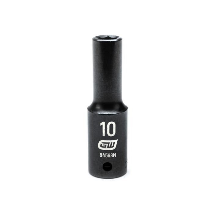GearWrench 1/2"Drive 10MM Deep Impact Socket - GWR-84568N | GarageAndFab.com