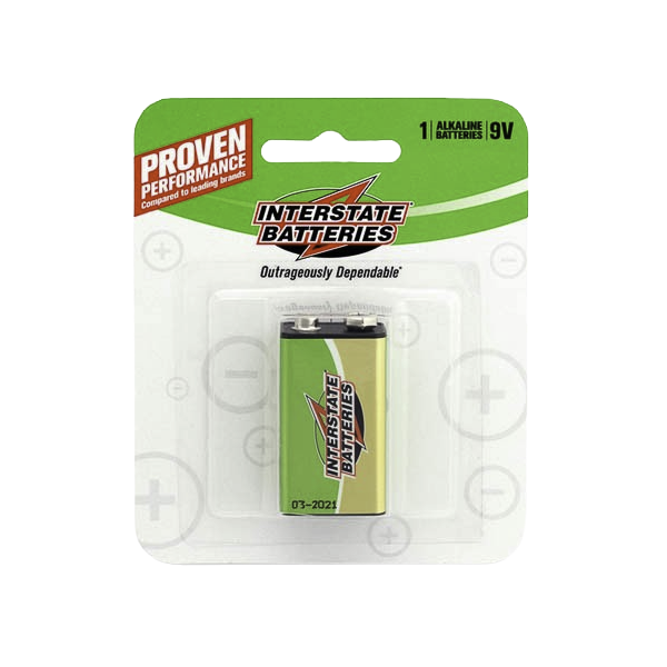 Interstate Battery DRY0005 9V Front | GarageAndFab.com 600x600