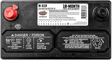 Interstate Battery M-51R | GarageAndFab.com