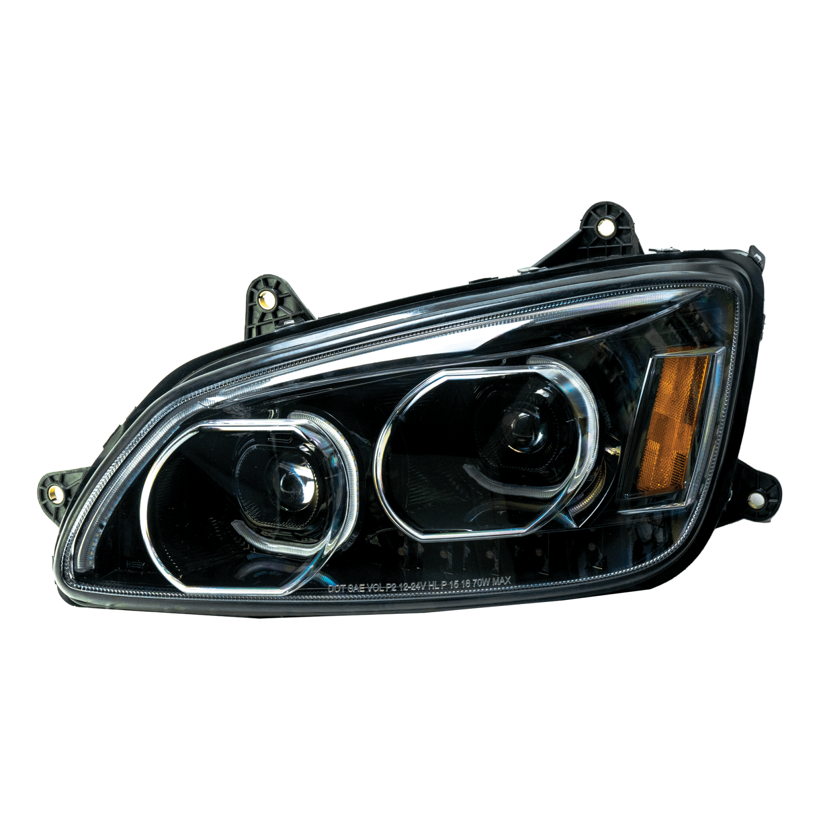Vivid KENW01 Brilliant Series Kenworth T660 Led Headlight Black Driver 2008-2017 | GarageAndFab.com