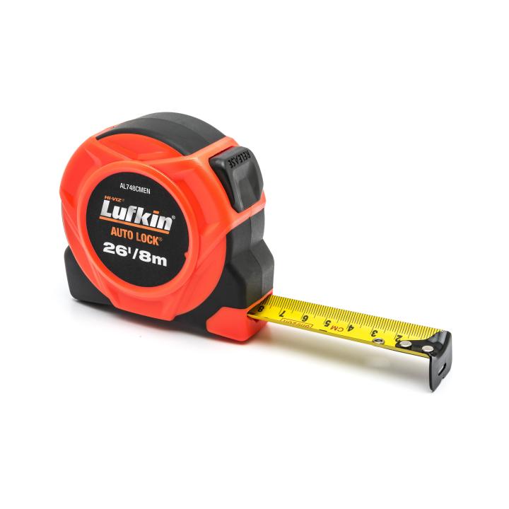 Lufkin Tape,1X26/8M,Autolock 700 Series - LUF-AL748CMEN | GarageAndFab.com