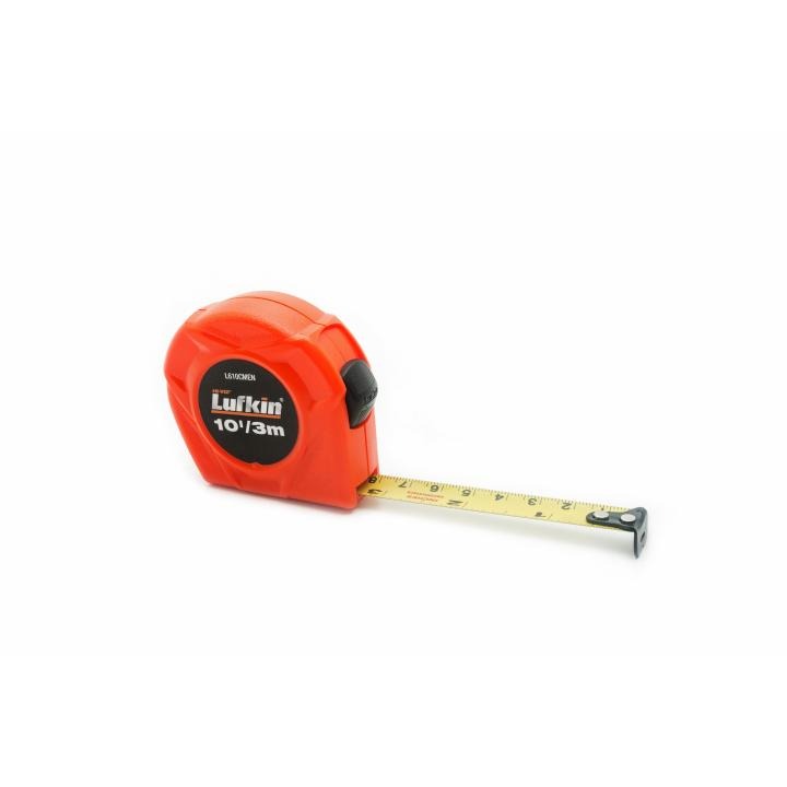 Lufkin Tape,Power,1/2"(13Mm)X10'(3M),Hiviz Org - LUF-L610CMEN | GarageAndFab.com