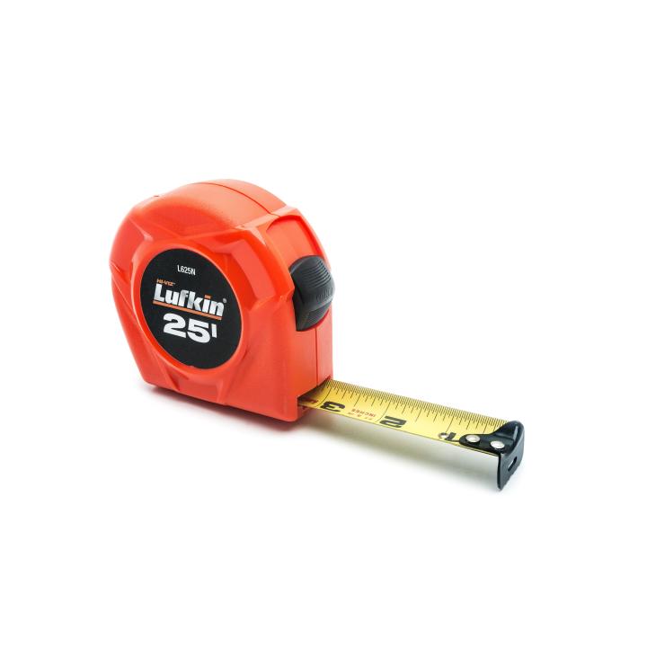 Lufkin Tape,Power,1"X25',Hiviz Orange - LUF-L625N | GarageAndFab.com