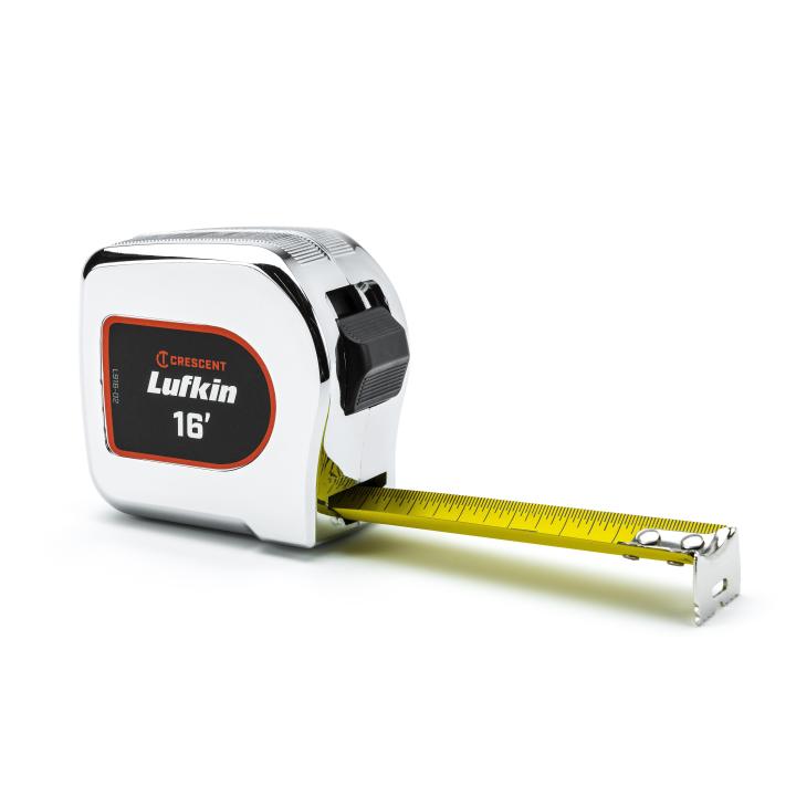 Lufkin Tape,Power,16' Chrome - LUF-L916-02 | GarageAndFab.com