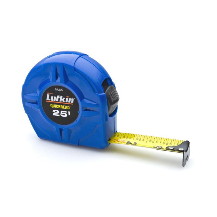 Lufkin Tape,Power,1"X25',Hv Blue,Quickread - LUF-QRL625MP | GarageAndFab.com