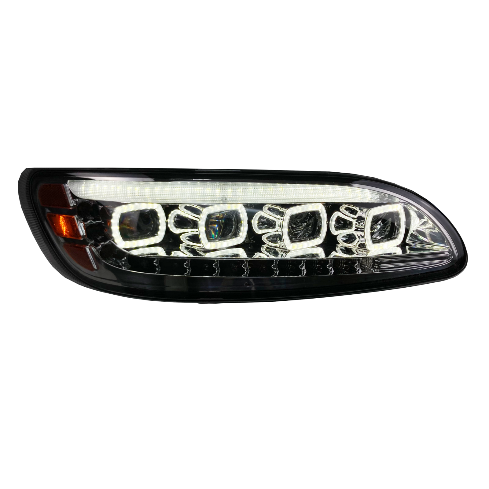 Vivid PETE04 Brilliant Series Peterbilt Led 386 387 330 335 382 384 Passenger 2005-2021 Black | GarageAndFab.com