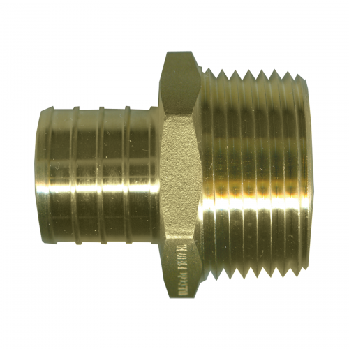 Fairview Pex Adptr 3/4x1/2MPT;Lead Free Brass Item #: FVF-LF-PEX-125-14D | GarageAndFab.com